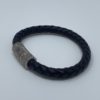 Men's Leather Braided Bracelet - Image 2