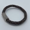 Men's Leather Braided Bracelet - Image 3
