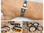 Men's Double Strand Leather Braided Bracelet